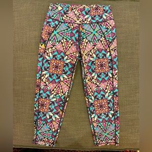 Sweaty Betty Crop Capri Leggings Pants XS Colorful Vibrant Geometric